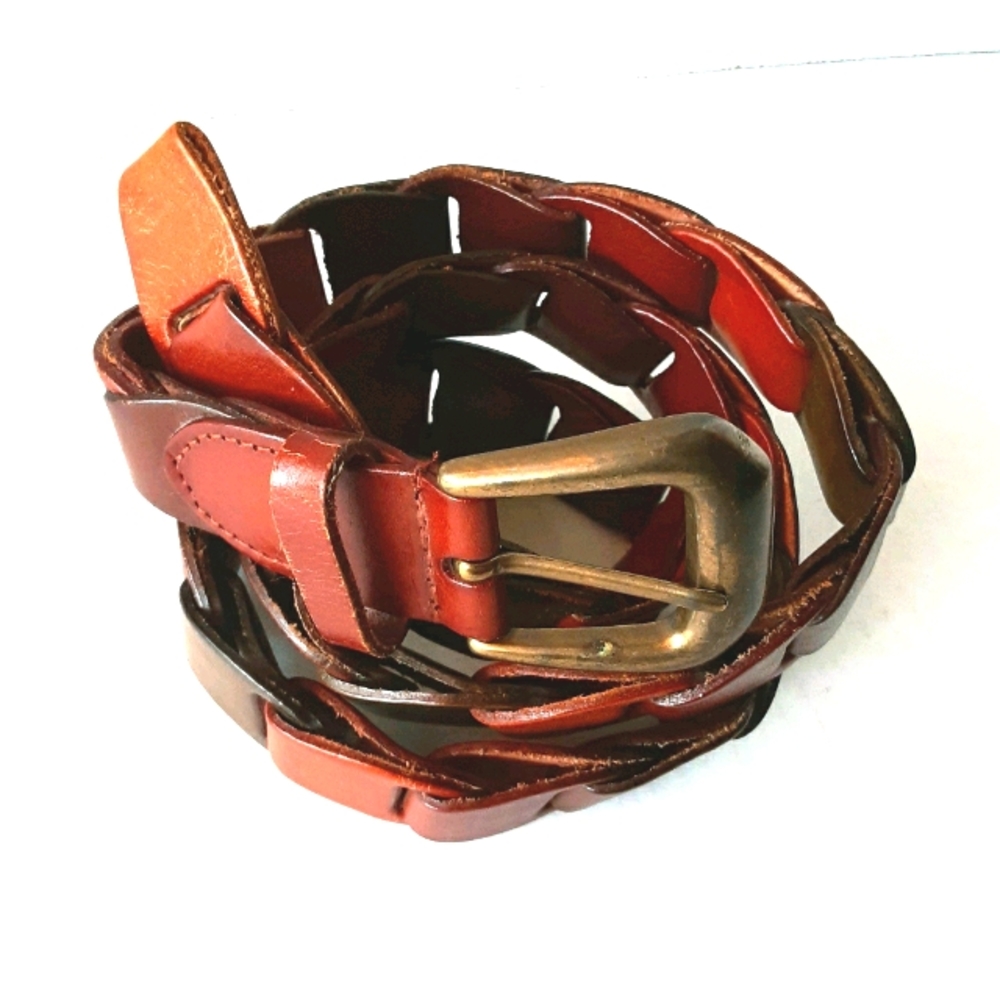 VINTAGE Multi Tonal Link Leather Belt